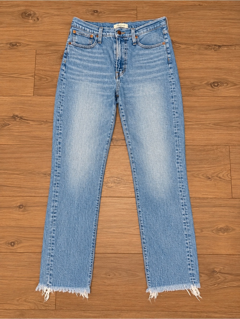 Madewell Light Wash Raw Hem Jeans - Size 28